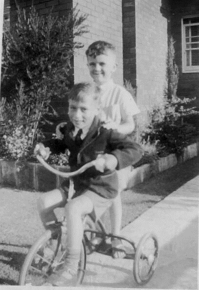 Ronald Keith Burchell (in blazer) Ross unknown on back