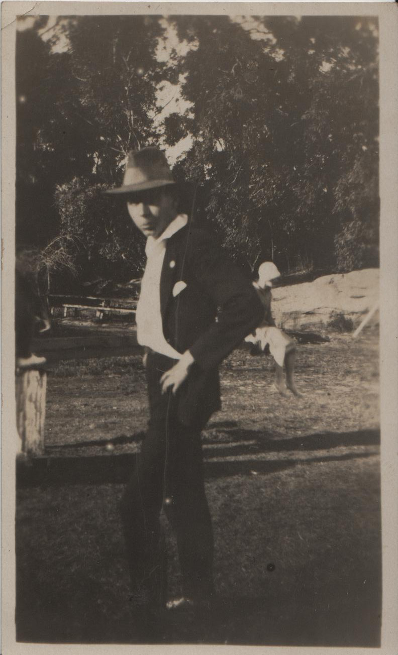 William George Burchell posing for the camera